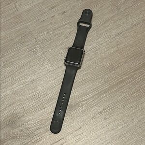 Apple Watch Series 3 Black Silicone Band LOCKED